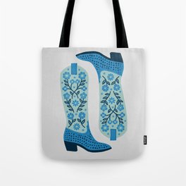 Cowgirl Boots – Mint and Blue Tote Bag