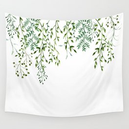 Watercolor Vines Wall Tapestry