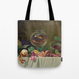 Still Life with fruit and fish bowl Tote Bag