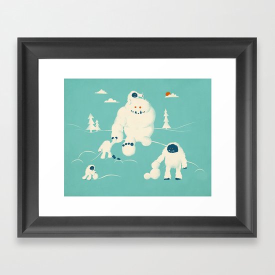 Abominable Snowman's Snowman Framed Art Print