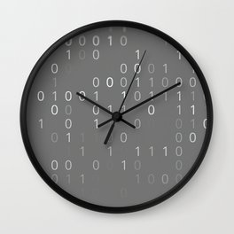Background from set of binary code Wall Clock