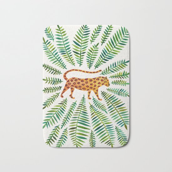 Jaguar – Green Leaves Bath Mat