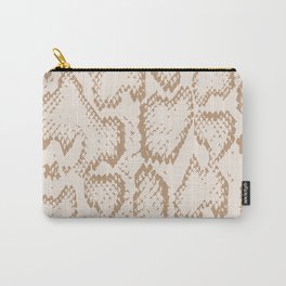 Beige Snake Skin  Carry-All Pouch