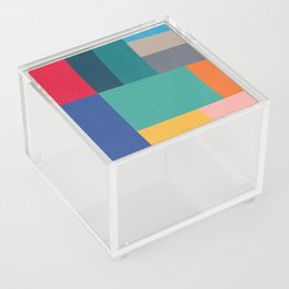 Abstract Color Block Geometric Acrylic Box