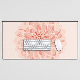 Dahlia - pastel pink dahlia flower art Desk Mat