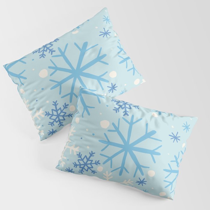 Winter Snowflake Pattern Pillow Sham