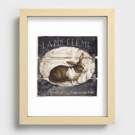 Vintage French Farm Sign Rabbit Recessed Framed Print