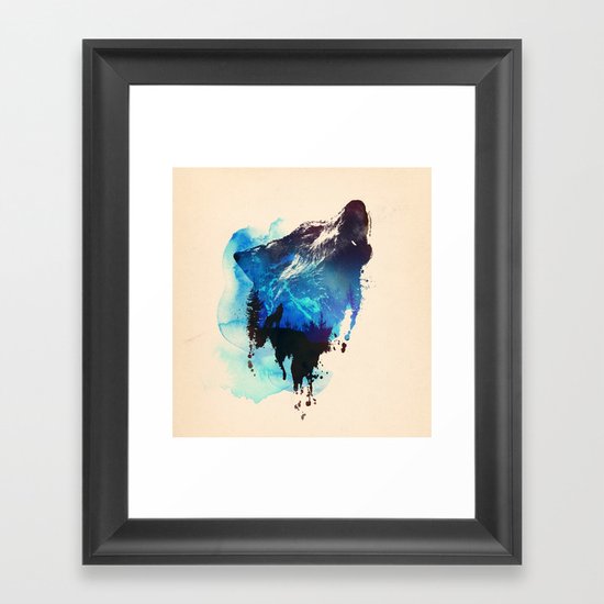 Alone as a wolf Framed Art Print