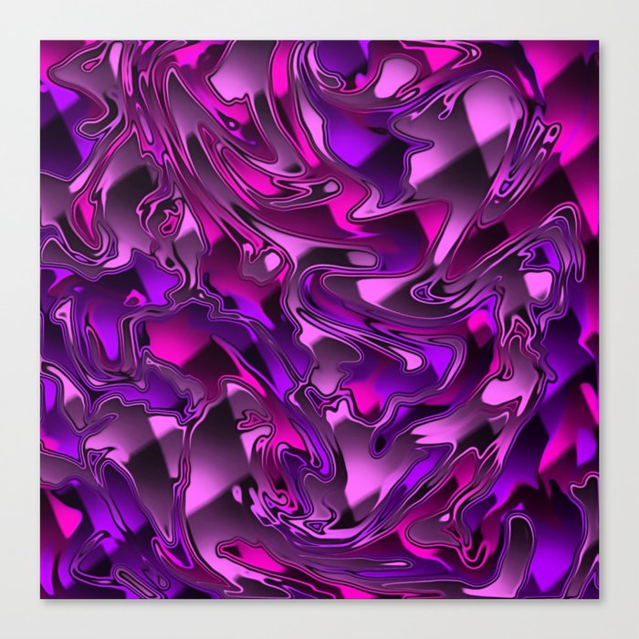 Pink and Purple Chromatic Melt Canvas Print