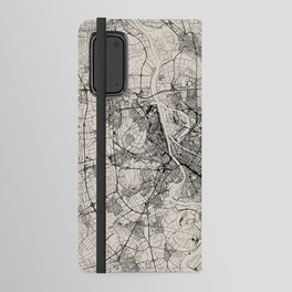 Mannheim, Germany - Black and White City Map Android Wallet Case