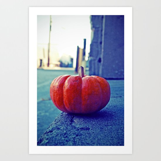 Alleyway pumpkin Art Print