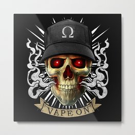 Vaping Skull - Vape On - Cloud Chaser - Vaper Metal Print | E Zigarette, Mod, Vape, Steam, Cottonwool, Vaping, Smoke, Mtl, Juice, Vaporizer 