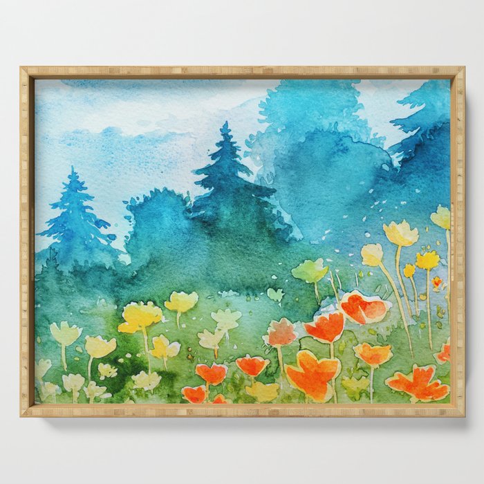 Spring Scenery 1 Serving Tray By Julianarw Society6