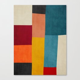 Modern Colorful Patchwork Abstract Art  Canvas Print