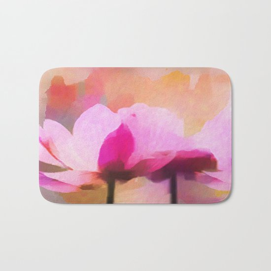 Anemone abstract hand painted Bath Mat