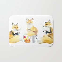 A Foxy Conversation Bath Mat