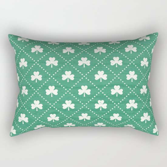 SHAMROCK ON! - emerald Rectangular Pillow