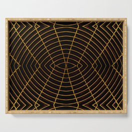 Gold Spider Web Serving Tray