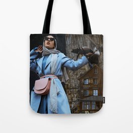 "I Miss Society, But Society Doesn't Miss Me" Photo Collage Tote Bag