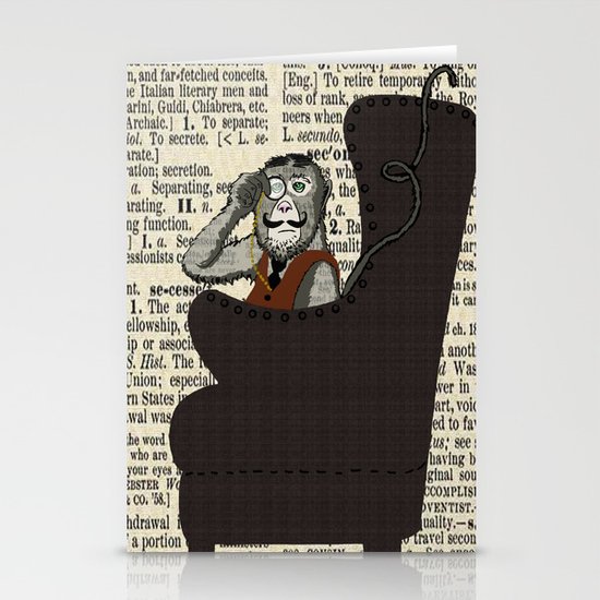 Detective Monkey Stationery Cards