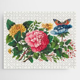 Chinese peony painting from the Qing Dynasty Jigsaw Puzzle
