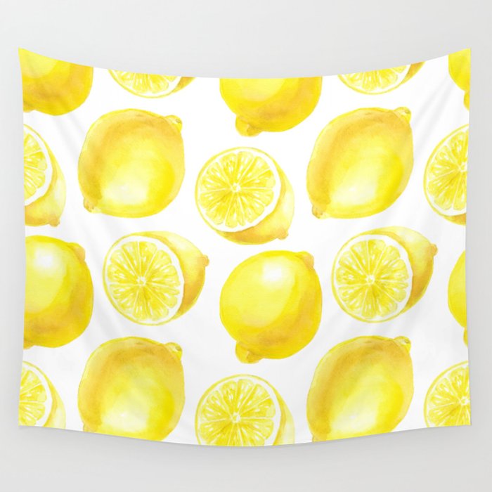 Lemons pattern design Wall Tapestry