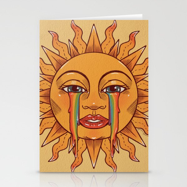 Sad Sun Stationery Cards