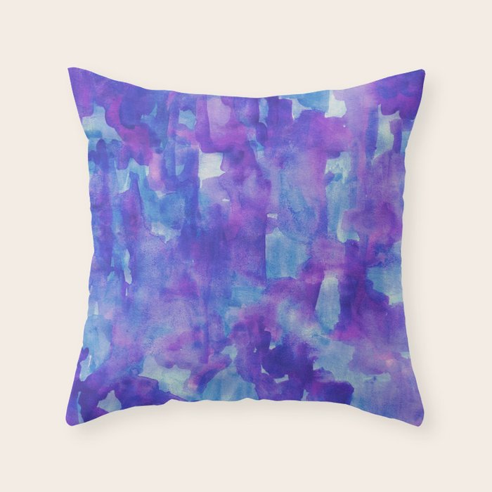 Blue & Purple Throw Pillow by Paraschiv Society6