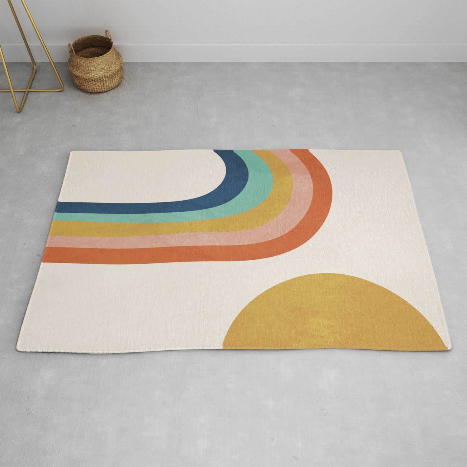 The Sun And A Rainbow Rug By City Art, Society6 Rug Review