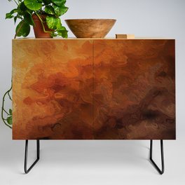 Amber Sunset Abstract Credenza