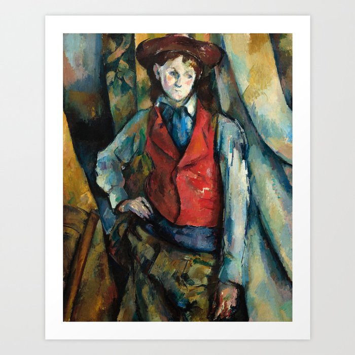 Boy in a Red Waistcoat, 1888-1890 by Paul Cezanne Art Print