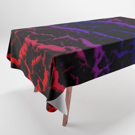 Cracked Space Lava - Red/Blue Tablecloth