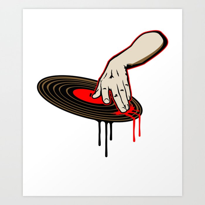 Cool DJ Hand Spinning Turntable Record Art Print by Merch Frontier |  Society6