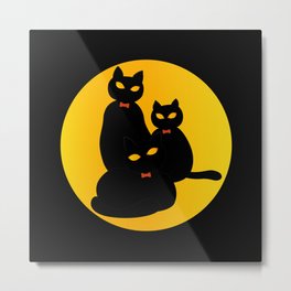 The Stepford Felines orange Metal Print | Snarkydoodles, Scary, Stepfordcats, Cutecat, Digital, Graphicdesign, Cats, Halloween 