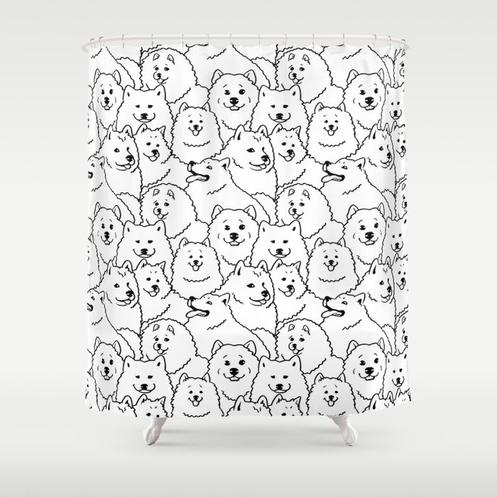 Oh Samoyed Shower Curtain