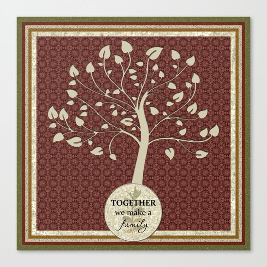 Together We Make A Family Canvas Print