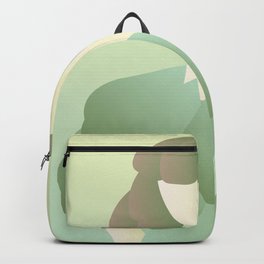 calm tea house Backpack | Calm, Graphicdesign, Retro, Outdoor, Sunrise, Leaves, Green, Digital, Sunset, Nature 