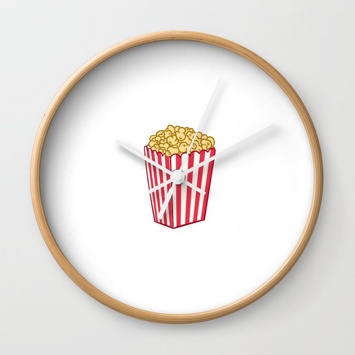 Funny and Cute Cartoon Popcorn design Wall Clock