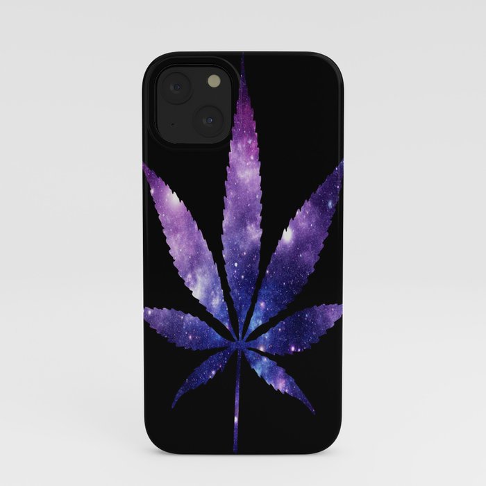 Weed : High Times purple blue Galaxy iPhone Case