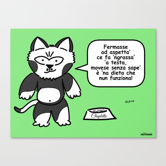 the wise cat - action Canvas Print