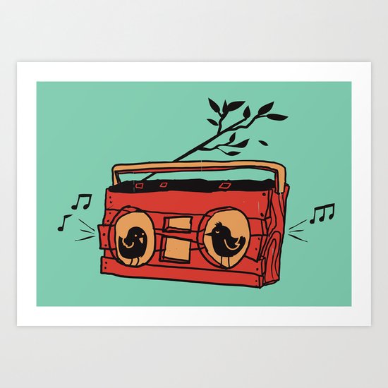 Nature's boombox Art Print