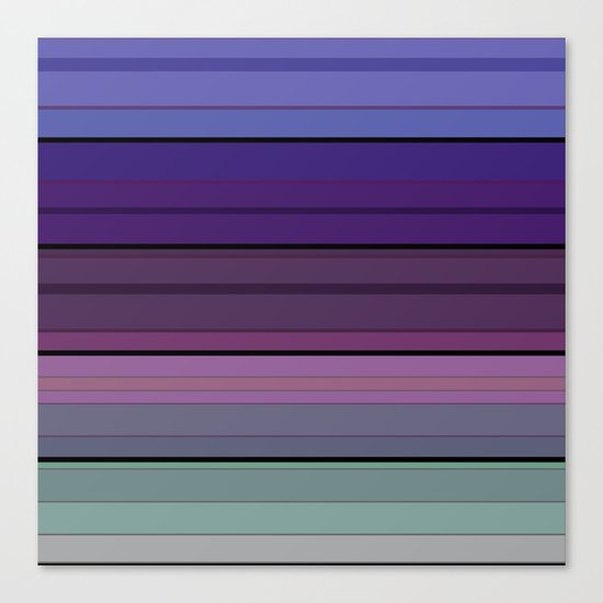 Black blue purple pattern striped . Canvas Print