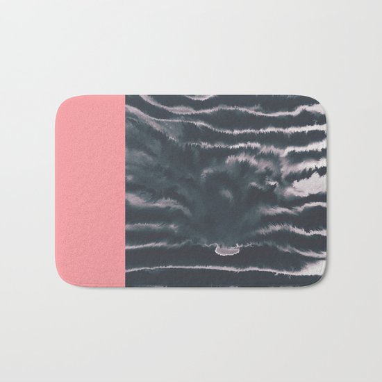 Faux Dye Pink Bath Mat
