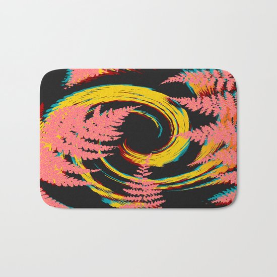 Leaves twirl Bath Mat