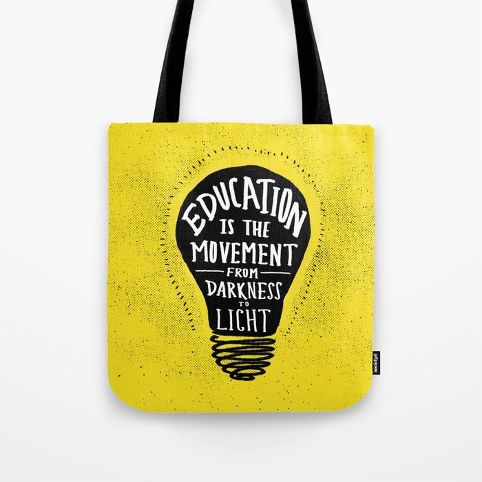 Education x Darkness to Light - Bright Yellow Edition  Tote Bag
