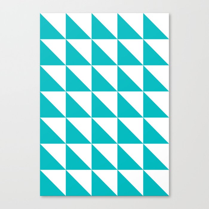 Geometric Pattern 01 Turquoise Canvas Print
