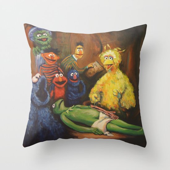 The Anatomy Lesson of Dr. Bird Throw Pillow