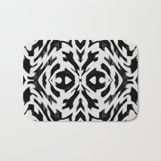 Arrow Tribe Black & White Bath Mat