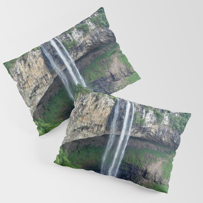 Brazil Photography - Beautiful Waterfall In The Middle Of The Jungle Pillow Sham