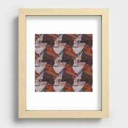  Emma pattern in brown colors and watercolor texture Recessed Framed Print